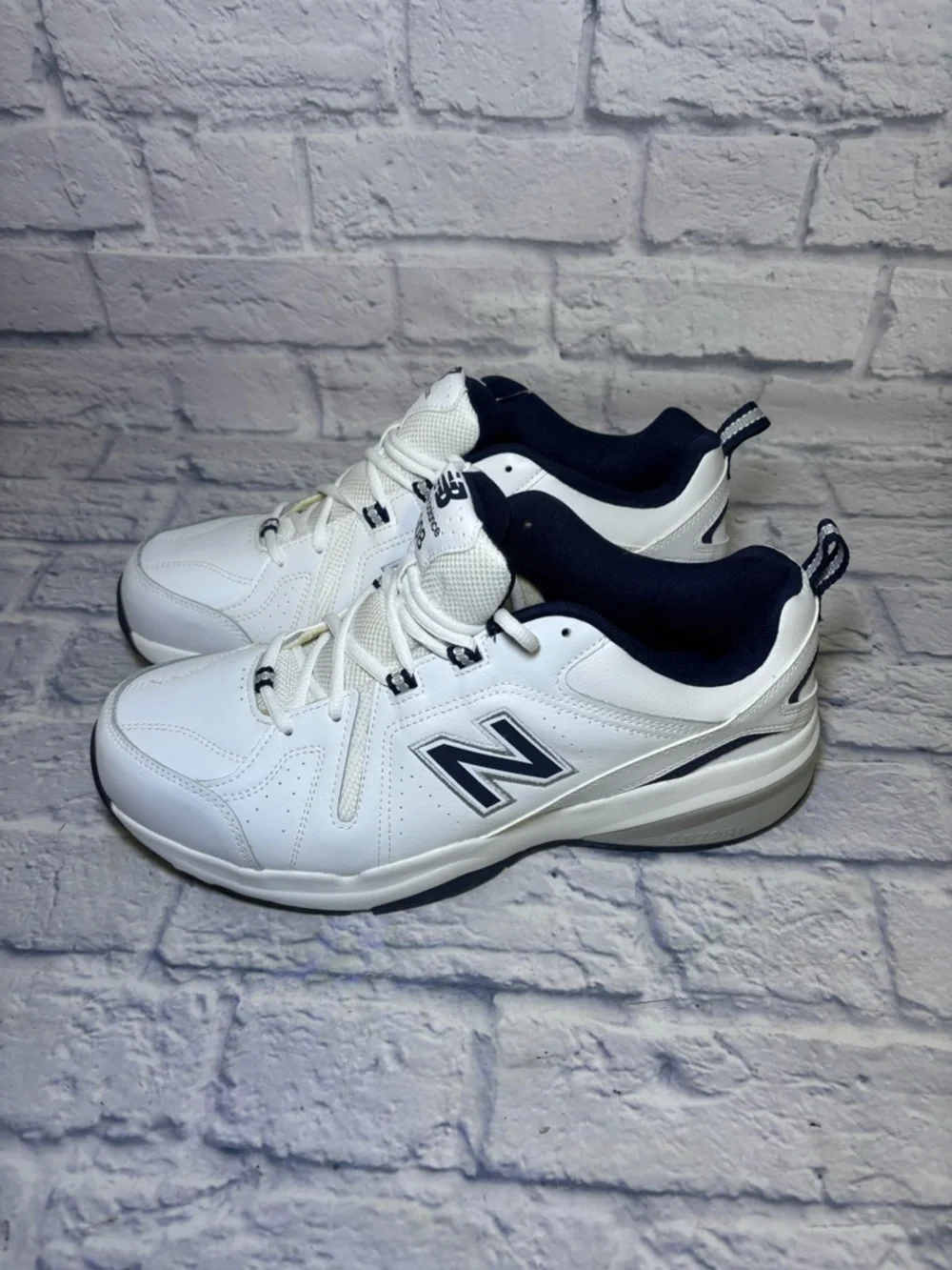 NEW BALANCE 608 V5 SIZE 13 4E EXTRA-WIDE WIDTH WHITE NAVY SNEAKER MX608WN5 NEW